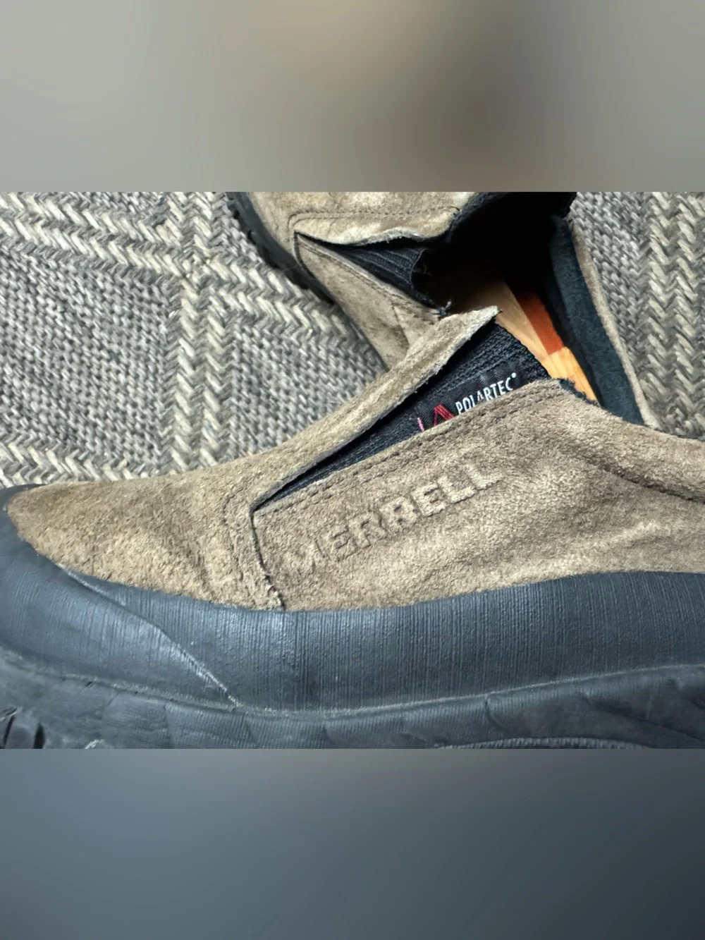 Merrell Shiver Moc 2 Shoes Mens 10.5 Black Leather Waterproof Vibram Slip On